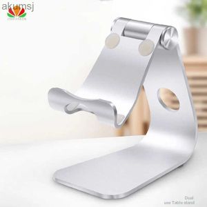 Mobiltelefonmonteringshållare Aluminiumlegering Mobiltelefonhållare Lazy Tablet Stand Creative Desktop Bracket Metal Support Multi-Angle Data Line Hole för YQ240110