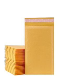 Kraft Paper Bubble kuvert Väskor Mailers vadderat fartygs kuvert med bubblor Mailing Bag Drop Ships Yellow1306709