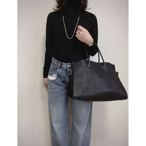 Pure Original The Row Womens New Margaux 15 Cowhide Large Capacity Commuter Tote Bag Dong Jie Same Style high quality