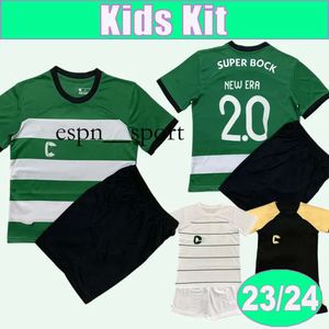 espnsport 23 24 COATES Lisboa Kids Kit Futebol Jerseys PAULINHO NETO NUNO SANTOS Home Away 3ª Criança Camisas de Futebol Uniforme de Manga Curta