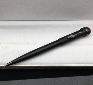 Högkvalitativ matt svart rullkulspenna penna med ormklippkontor Stationery levererar lyx Skriv påfyllning Pens1170934