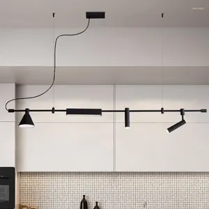 Lustres nórdicos simples led luzes de ponto para mesa cozinha barra designer pingente lâmpadas decoração casa iluminação suspensão luminária