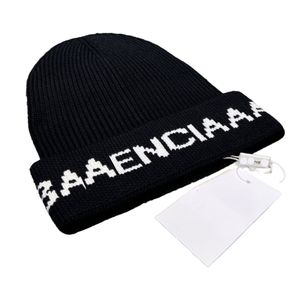 Balencia Beanie 클래식 고급 디자이너 니트 모자 남자와 여자 2024 패션 콜드 모자