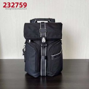 Business Men's Tumiis Nylon Bookbag Fashionable Väskor Ballistic 2024 Waterproof Rackpack Pending Computer 232759 Designer O3WE