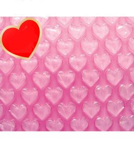 Whole0360m New Heartshaped Cushioning Package Bubble Roll Air Inflatable Packaging Wrap Foam Pouch Protection Foa4237659