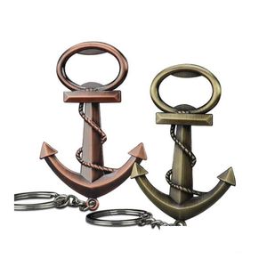 Party Favor 100Pcs Vintage Boat Anchor Opener Keychain Zinc Alloy Beverage Keyring Beer Bottle Promotion Gift Sn5 Drop Delivery Home Dhphg