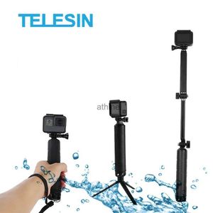 Selfie Monopods TELESIN 3 maneiras Flotation Rod Selfie Stick com Tripé Hand Grip Pole para Smartphone Action Camera Acessórios portáteis YQ240110