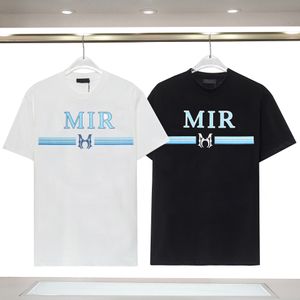 24SS Erkek Tişörtleri Tasarımcı Yaz Mektubu Kraliçe Basılı T-shirt Sıradan Gevşek Üstler Tees Unisex Kısa Sleeve