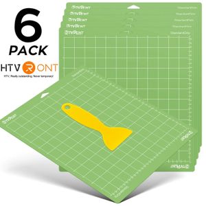 HTVRONT 6 3 Pack 12x12in Green PVC Adhesive Cutting Mat Base Plate Pad for Cricut Explore Air/Air2/Maker DIY Engraving Machine 240109