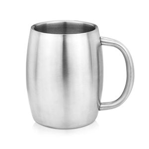 Mugs 20Pcs 16Oz 450Ml Insated Beer Mug Stainless Steel Double Wall Coffee Keeps Ice Cold With Lids Handles Drop Delivery Home Garden Dhwaq