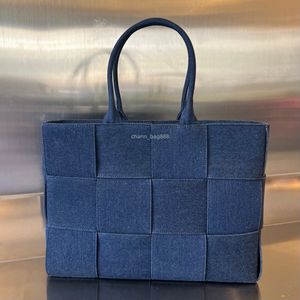 10A Top-level Replication BV's designer Arco Tote Bag Denim handbag Woven shopping bag medium size 37cm with dust bag free shipping
