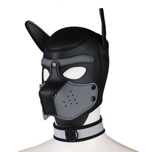 Valpspel BDSM Bondage Dog Mask Hood Slave Cosplay Fetisch SM Vuxna spel Erotiska sexleksaker för par Begränsning Sex Shop 240109