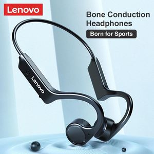 Fones de ouvido lenovo x4 condução óssea bluetooth fone esporte sem fio ipx5 à prova dipágua neckband fone de ouvido bluetooth