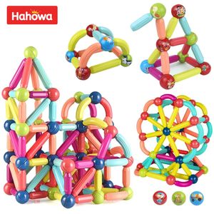 Magia magnética blocos de construção brinquedo conjunto ímã bola varas haste jogos montessori brinquedos educativos para crianças 240110
