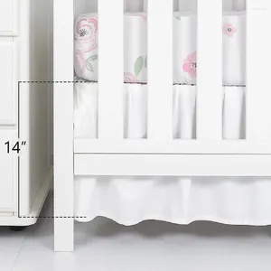 Bed Skirt Microfiber Crib Dust Cover Soft Elastic Baby For Bedroom Easy Installation Pleated Boys