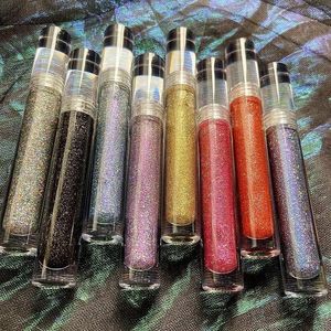 Lip Gloss Glitter Lipgloss Private Label Maquiagem Brilho Holográfico Diamante Vegan Cosméticos de Luxo Atacado Negócios em Massa 20pcs