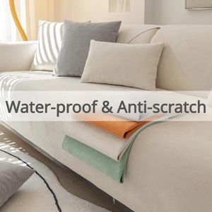 Stol täcker anti-scratch universal soffa täcker vattentät kudde soffa chenille hållbar kärleksat säte slipcover futon protector