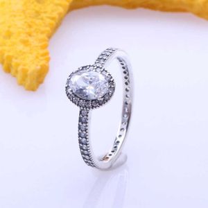 2024 Designer Pandoraring Anelli a fascia di Dora amore S925 Argento nostalgico elegante ovale leggero stravagante anello uovo di piccione regalo di San Valentino ragazza