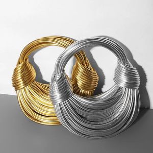 Kadın Çanta Trendleri Lüks Tasarımcı Marka El Dokuması Erişte Çantalar Halat Düğümlü Çekilmiş Hobo Altın Akşam Debriyajı 240109