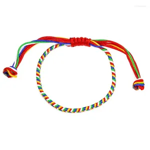 Charm Armbänder 20 teile/los Großhandel Bunte Handgemachte Geflochtene Seil Schnur Für Frauen Mädchen Glück Knoten Freundschaft Schmuck