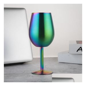 Mugs 100Pcs 12Oz Wine Glasses Egg Cups Tumbler Double Stainless Steel Vacuum Insated Beer Coffee Cocktail Drop Delivery Home Garden Dha6X