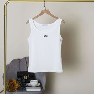 Fashion Charm Summer Women Vest Designer Tank Tops broderad Kint ärmlös t-shirt Hög lyxig sexig skjorta toppar 520