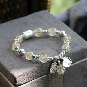 2024designer Pandorabracelet Snake Bone Series Goldenes Haar Kristall Hängendes Lotusblatt 925 Reines Silber Armband Damen