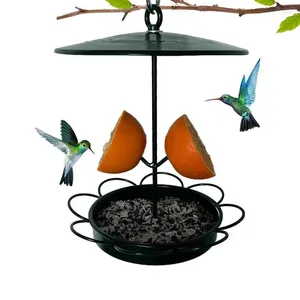 Other Bird Supplies Metal Feeder Wild Birdfeeder With Hook Garden Yard Backyard Feeding Tray Rain Proof Gift For Lovers