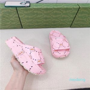 Designer Luxus Gummi Slide Sandale Rose Pursuit Pink Mules Sandalen Sandale 2024