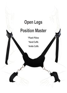 Fetish Positie Master Open Benen Kussen met Handboeien Enkelboeien bdsm Bondage Hoofdsteunen Harnas Erotisch Speeltjes voor Koppels 08174803