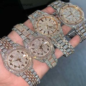 Rolaxs Watch Diamond Watches Luxury Mens Movement for Men Out Moissanite Wristwatch Mechanical Automatic Designer高品質モントレ02 RJ