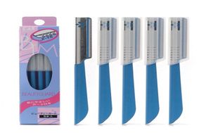 5 PCSBOX RACH KANT Rostfritt stål ansiktsögonbryn Razor Trimmer Shaper Shaver Blad Knife Hair Remover Tinkle4283225