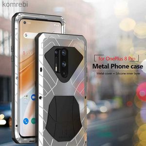 OnePlus 10 Pro 8 Pro 9Pro Heavy Duty Protection Doom Armor Metal Aluminum Aluminum Shockproof Protector Cover Phone AccessoriesL240110の携帯電話ケースケース