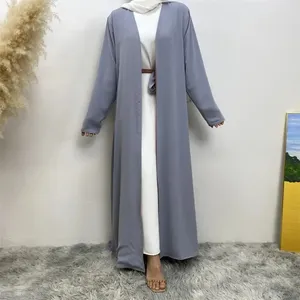 Ubranie etniczne Dwie strony noszą abayas dla kobiet hidżab muzułmańska pełna sukienka Dubai duży swetra szlafroki zwykłe Abaya Islamska modlitwę