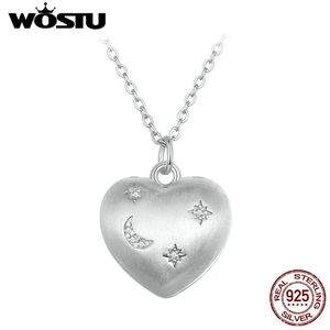 Halsband Wostu 925 Sterling Silver Customizable HeartShape Openable Halsband med Birth Stone Women Luxury Jewelry Anniversary Gift