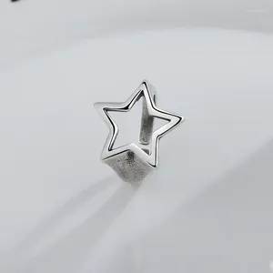 Cluster Rings Retro Hollow Five-Pointed Star Ring For Male Female Personalized Thai Silver Jewelry Simple Versatile Index Finger KOFSAC