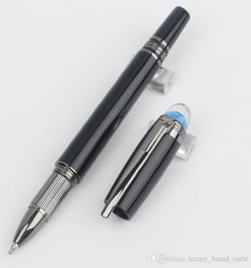 Edição limitada exploração do espaço azul translúcido cúpula resina preta círculo cove caneta esferográfica classique metal escrever pens1766740