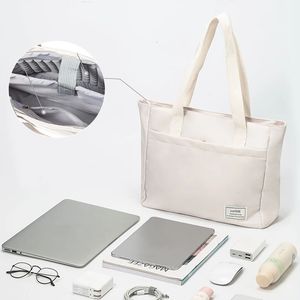 Stoßfeste Canvas-Laptoptasche für Damen, 14 Zoll, für Air Pro, Dell, ASUS, Acer, HP, Notebook-Handtaschen, Aktentasche 240109
