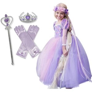 Girl Princess Dress 4 6 8 9 10 -årig fest Fancy Prom Gown Birthday Outfit Baby Girl Clothes Children Halloween Costume For Kids 240109