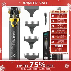VGR Hair Trimmer T9 Professional Hair Cutting Machine Cordless Rechargeable Bald Trimmer for Men V 082 240110