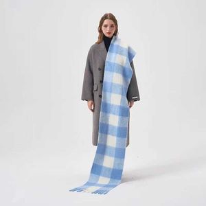 Scarves 2023 New Scarf Autumn and Winter Multicolor Thick Plaid Ac Men's Women's Same Length Thermal Shawl55dbhy6a 5LA2Q