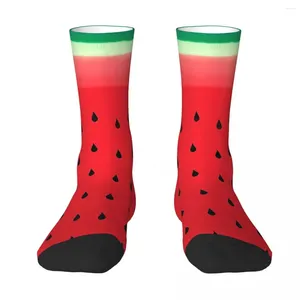 Skarpetki męskie All Seasons Crew Stockings Stripes Watermelon Stripes HARAJUKU Zabawne hip -hop długie akcesoria dla mężczyzn Kobiety Prezenty Bożego Narodzenia