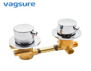 Mässing Thermostat Shower Diverter Faucet Dusch Temperaturkontroll TAP Mixer för badrum 2345 Output5263058
