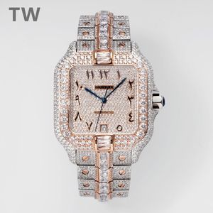 TW MONTRE DE LUXE Babysbreath Diamond Watch 40mm 2824 Automatisk mekanisk rörelse Mens klockor armbandsur Relojes