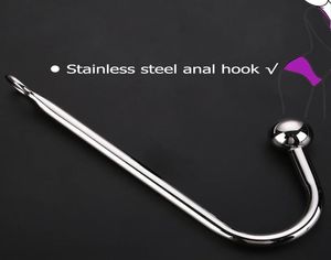 Anal Hook Stainless Steel Sex Toys for Man Metal Butt Hook Dilator Prostate Massager Chastity Device Anal BDSM Gay Fetish Toys2995489