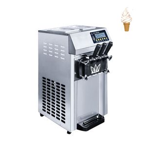 2024 Sıcak satan sert yumuşak ticari yumuşak dondurma makinesi İngilizce dokunmatik ekran 2+1 karışık lezzetler daha fazla seçenek