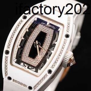 YS Top Clone Factory Richamill Tourbillon Men TPT CASE GOLD SNOW DIAMANTH MEKANICALXK0B