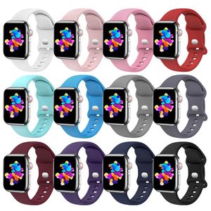 Tillbehör 12 Pack Watch Bands for Apple Watch Bands 42mm 44mm 45mm Soft Silicone Sport Strap Women Men for IWatch Series 7 6 5 4 3 2 1 SE