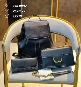 Классические дизайнерские сумки знаменитые C логотип бродяга Tote Luxury Women Crossbody Shouler Tote Bag + Дизайнерский кошелек 3PC/SET знаменитая бренда Сумка 002##