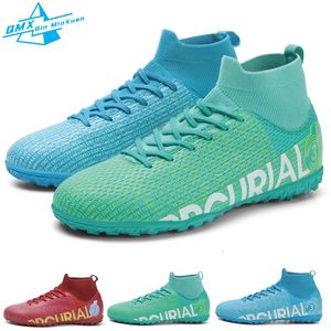 Soccer Shoes Original unisex stor storlek TF/FG Ankel Men Football Boots Outdoor Grass Cleats Football Training Sneakers 31-49 euro 240111